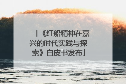 《红船精神在嘉兴的时代实践与探索》白皮书发布