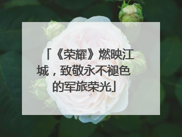 《荣耀》燃映江城，致敬永不褪色的军旅荣光