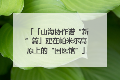 「山海协作谱“新”篇」建在帕米尔高原上的“国医馆”