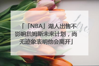「NBA」湖人出售不影响詹姆斯未来计划，尚无迹象表明他会离开
