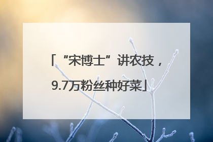 “宋博士”讲农技，9.7万粉丝种好菜