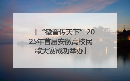 “徽音传天下”2025年首届安徽高校民歌大赛成功举办