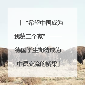 “希望中国成为我第二个家”——德国学生期待成为中德交流的桥梁