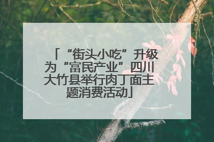 “街头小吃”升级为“富民产业”四川大竹县举行肉丁面主题消费活动