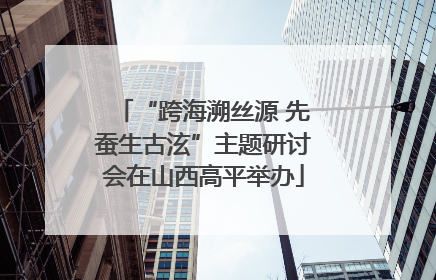 “跨海溯丝源 先蚕生古泫”主题研讨会在山西高平举办