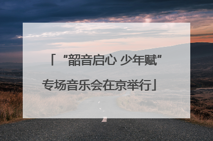 “韶音启心 少年赋”专场音乐会在京举行