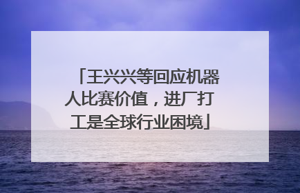 王兴兴等回应机器人比赛价值，进厂打工是全球行业困境