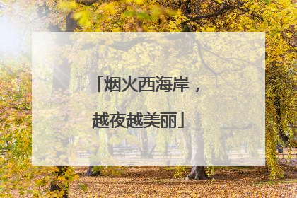 烟火西海岸，越夜越美丽