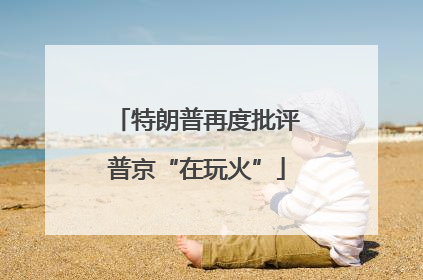特朗普再度批评普京“在玩火”