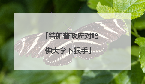特朗普政府对哈佛大学下狠手