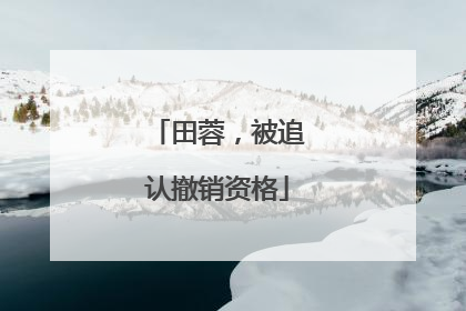 田蓉，被追认撤销资格