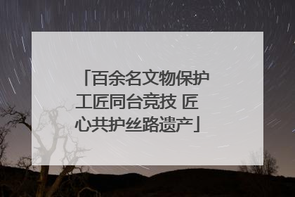 百余名文物保护工匠同台竞技 匠心共护丝路遗产