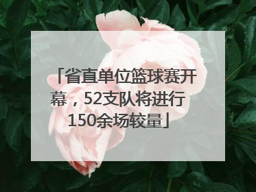 省直单位篮球赛开幕，52支队将进行150余场较量