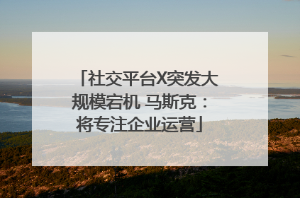 社交平台X突发大规模宕机 马斯克：将专注企业运营