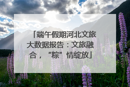 端午假期河北文旅大数据报告：文旅融合，“粽”情绽放