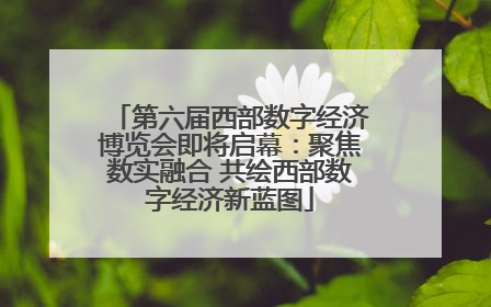 第六届西部数字经济博览会即将启幕：聚焦数实融合 共绘西部数字经济新蓝图