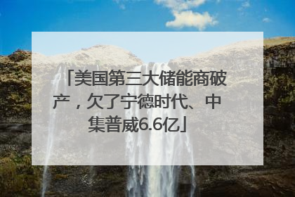 美国第三大储能商破产，欠了宁德时代、中集普威6.6亿