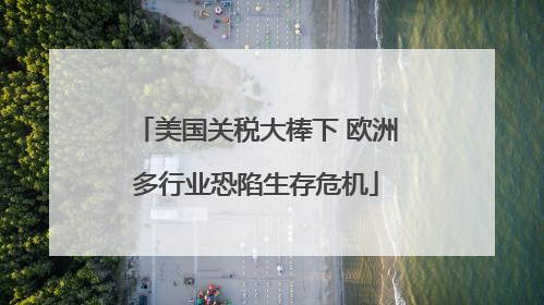 美国关税大棒下 欧洲多行业恐陷生存危机