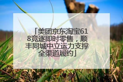 美团京东淘宝618竞逐即时零售，顺丰同城中立运力支撑全渠道履约