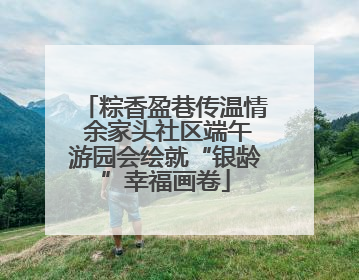 粽香盈巷传温情 余家头社区端午游园会绘就“银龄”幸福画卷