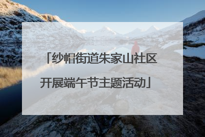 纱帽街道朱家山社区开展端午节主题活动