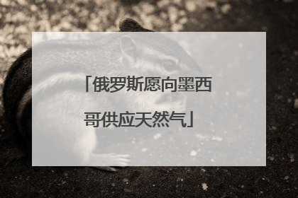 俄罗斯愿向墨西哥供应天然气