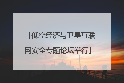 低空经济与卫星互联网安全专题论坛举行