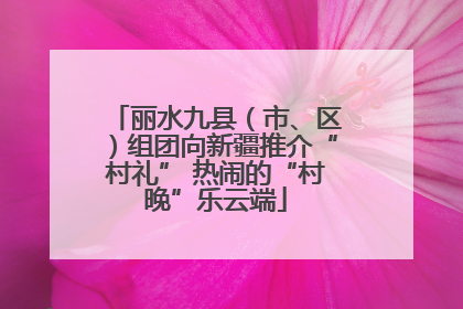 丽水九县（市、区）组团向新疆推介“村礼” 热闹的“村晚”乐云端