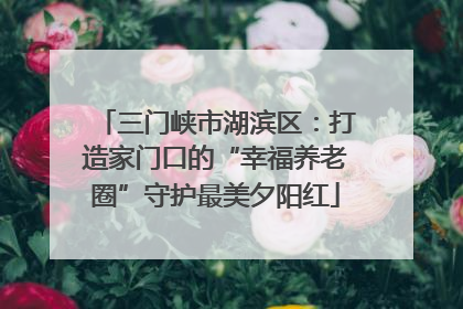 三门峡市湖滨区：打造家门口的“幸福养老圈”守护最美夕阳红