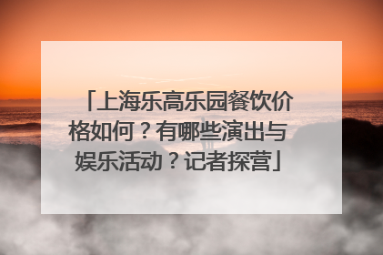上海乐高乐园餐饮价格如何？有哪些演出与娱乐活动？记者探营