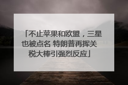 不止苹果和欧盟，三星也被点名 特朗普再挥关税大棒引强烈反应
