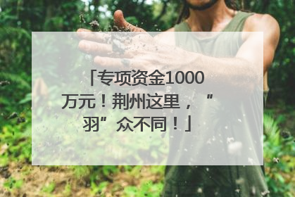 专项资金1000万元！荆州这里，“羽”众不同！