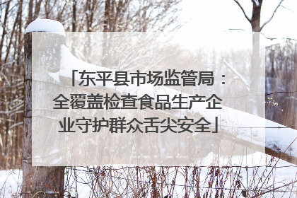 东平县市场监管局：全覆盖检查食品生产企业守护群众舌尖安全
