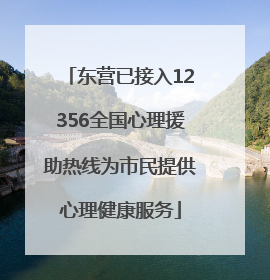 东营已接入12356全国心理援助热线为市民提供心理健康服务
