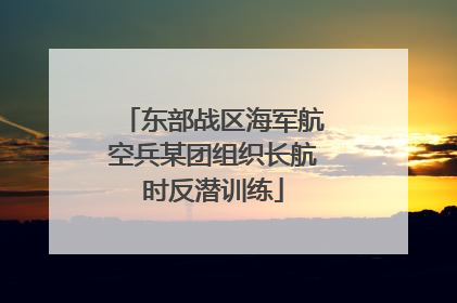 东部战区海军航空兵某团组织长航时反潜训练