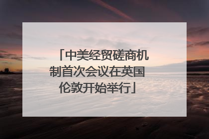 中美经贸磋商机制首次会议在英国伦敦开始举行