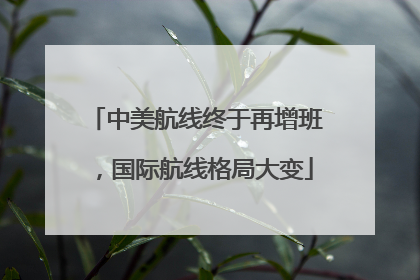 中美航线终于再增班，国际航线格局大变