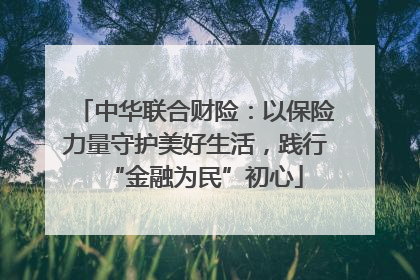 中华联合财险：以保险力量守护美好生活，践行“金融为民”初心