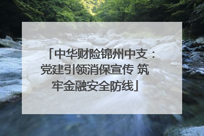 中华财险锦州中支：党建引领消保宣传 筑牢金融安全防线