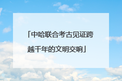 中哈联合考古见证跨越千年的文明交响