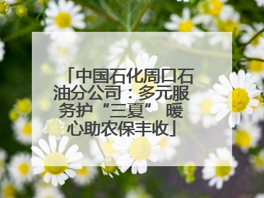 中国石化周口石油分公司：多元服务护“三夏” 暖心助农保丰收