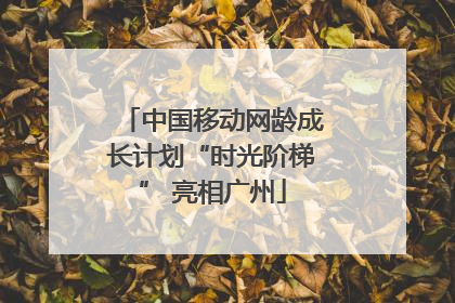 中国移动网龄成长计划“时光阶梯” 亮相广州