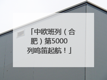 中欧班列（合肥）第5000列鸣笛起航！