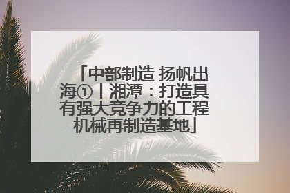中部制造 扬帆出海①丨湘潭：打造具有强大竞争力的工程机械再制造基地