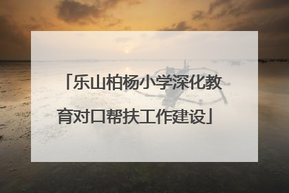 乐山柏杨小学深化教育对口帮扶工作建设