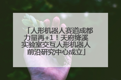 人形机器人赛道成都力量再+1！天府绛溪实验室交互人形机器人前沿研究中心成立