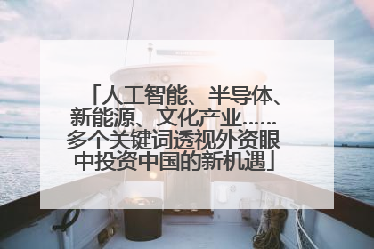 人工智能、半导体、新能源、文化产业……多个关键词透视外资眼中投资中国的新机遇