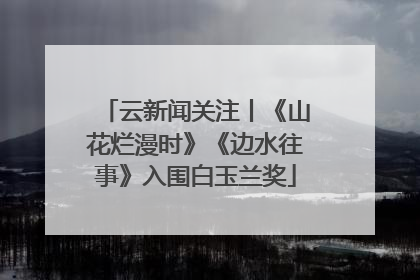 云新闻关注丨《山花烂漫时》《边水往事》入围白玉兰奖
