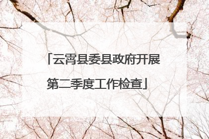 云霄县委县政府开展第二季度工作检查