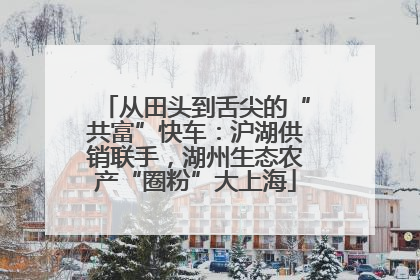 从田头到舌尖的“共富”快车：沪湖供销联手，湖州生态农产“圈粉”大上海